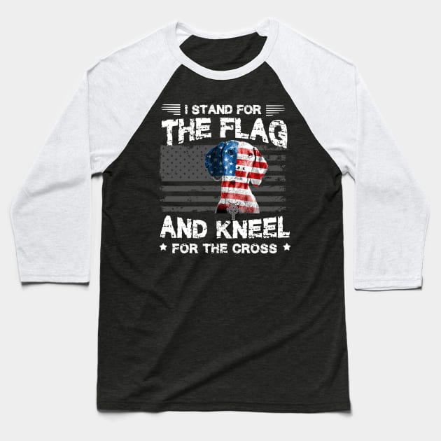 Vizsla Dog Stand For The Flag Kneel For Fallen Baseball T-Shirt by Antoniusvermeu